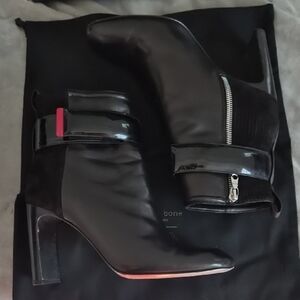 Rag & Bone Black Patent Leather Heeled Boots